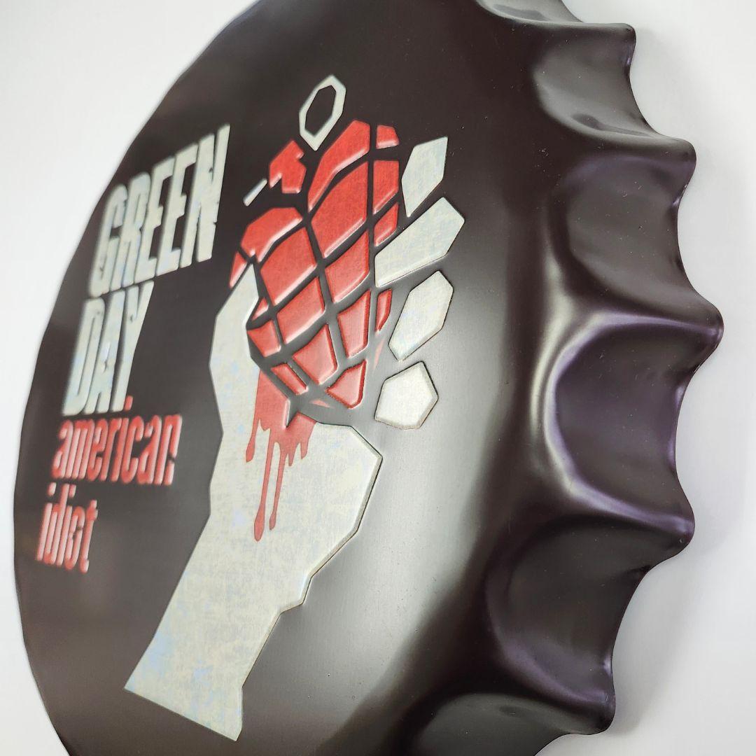 1点限り！金属看板】グリーンデイ american idiot☆ブリキ看板グッズ