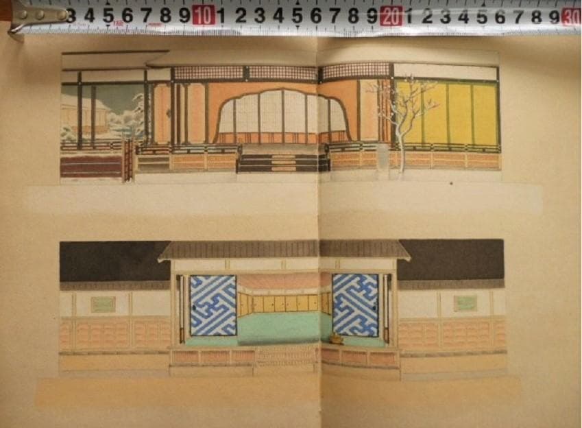 戦前 小貫春陽 道具帳 舞台装置 大道具 歌舞伎背景画家 舞台美術家