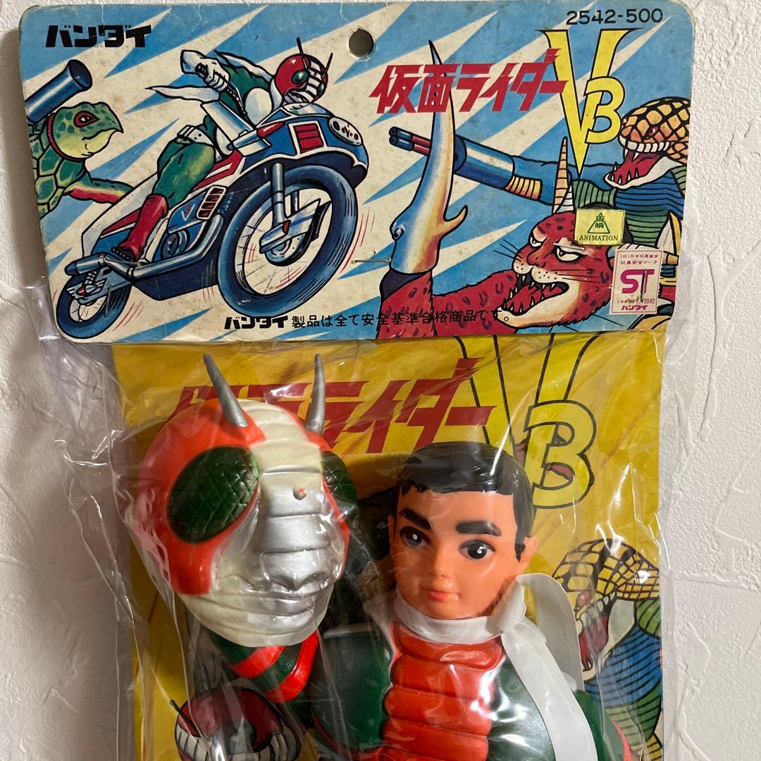 ⚠️貴重・デッドストック品　仮面ライダーV3 面取れ　スタンダードサイズ　バンダイ