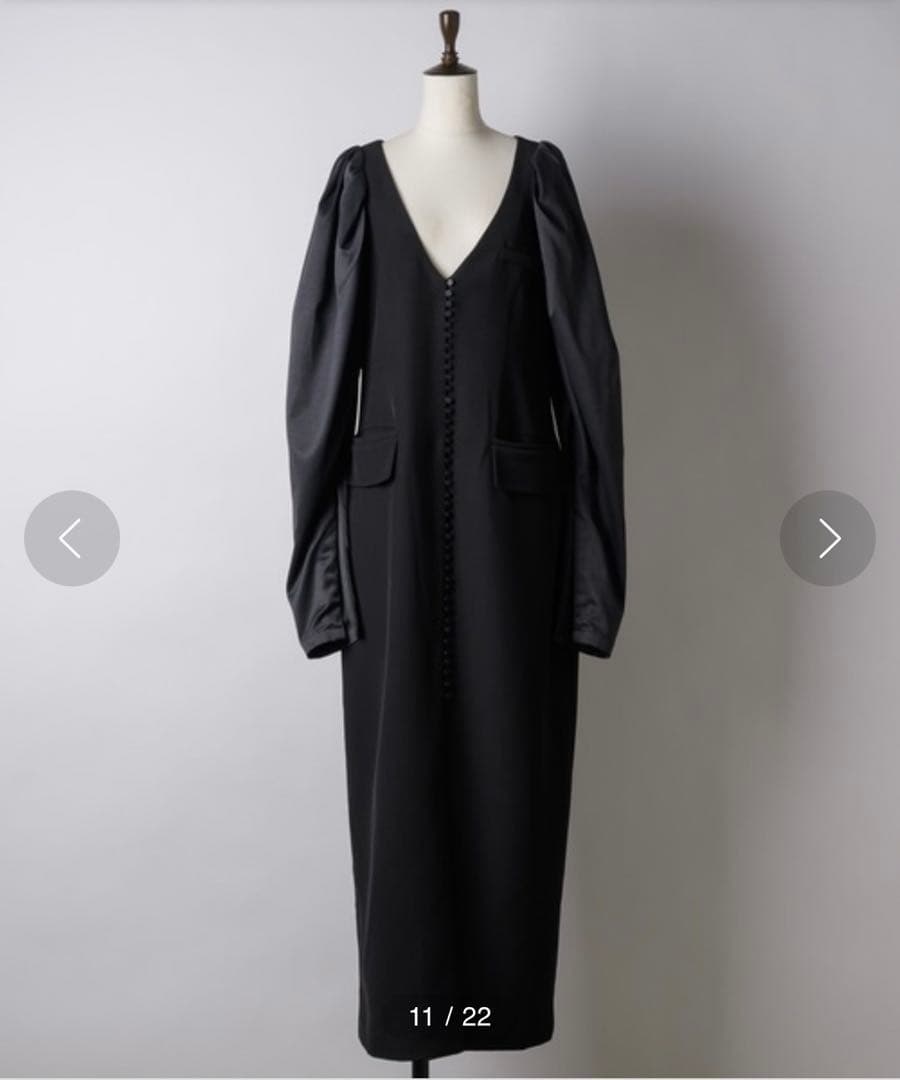 【未使用タグ付】LA BELLE ETUDE Vネッククラシカルドレス