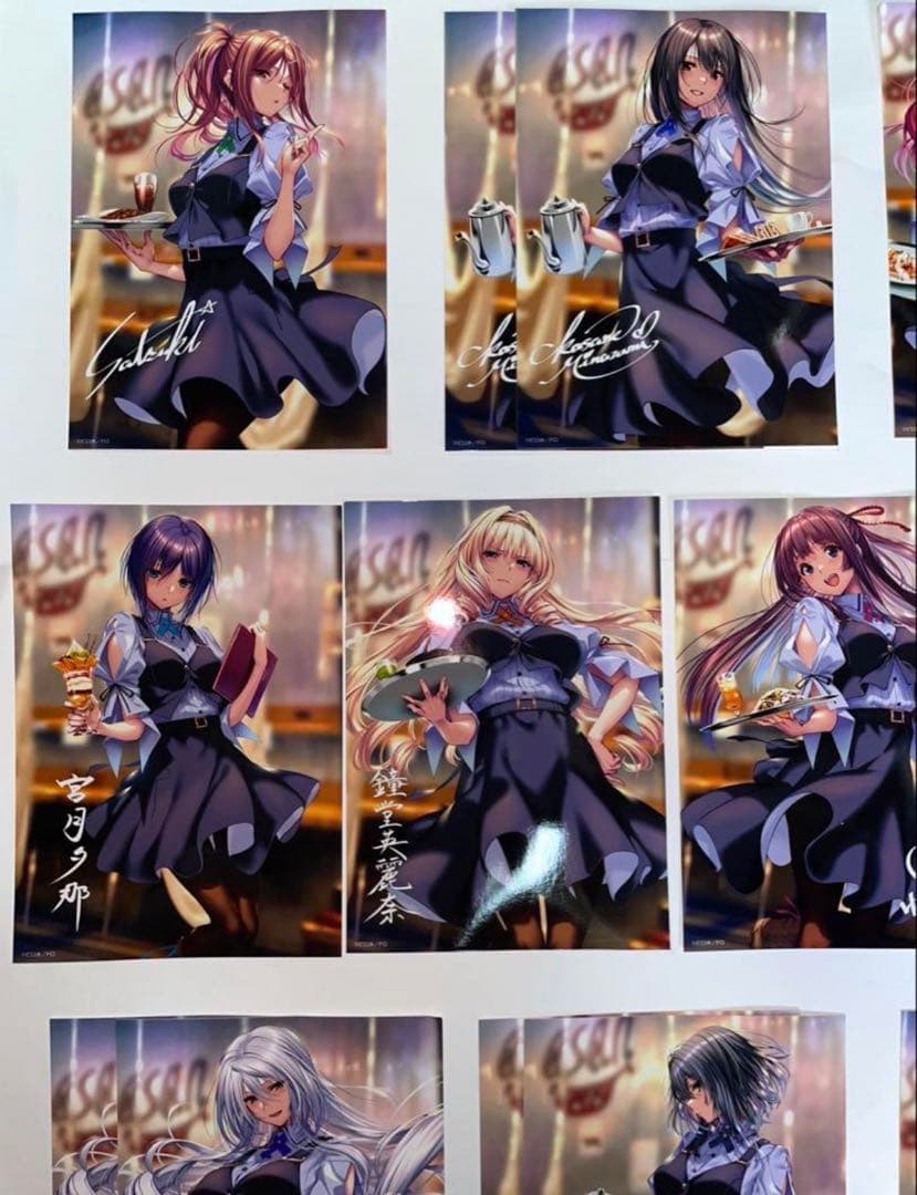 ピロ水 はにかみ彼女 はにかみカフェ ウェイトレスver. ブロマイド 全種