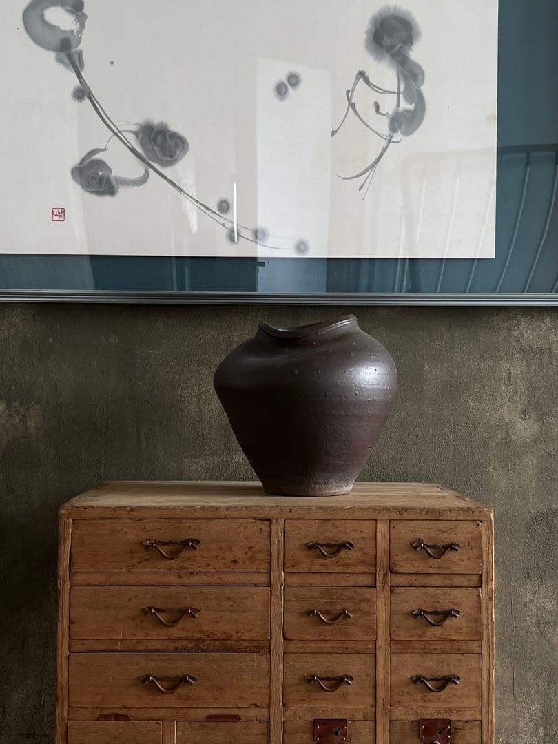 明治時代『 25杯抽斗 薬箪笥 』 和箪笥／ドロワー飾り棚 アトリエ 什器