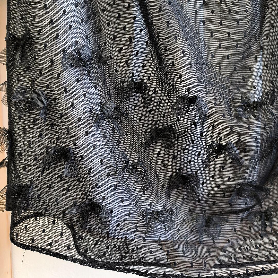 TO BE CHIC ドット柄フレアスカート ブラック