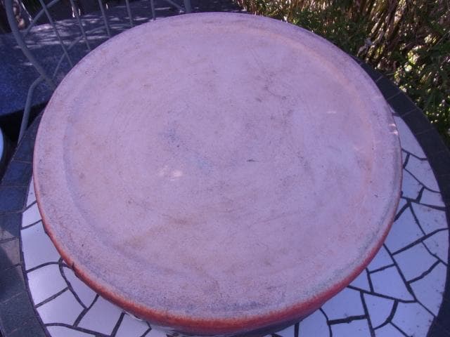 益子焼　垂らし釉　水鉢　金魚鉢　睡蓮鉢　メダカ鉢　陶器　信楽焼　つくばい　骨董