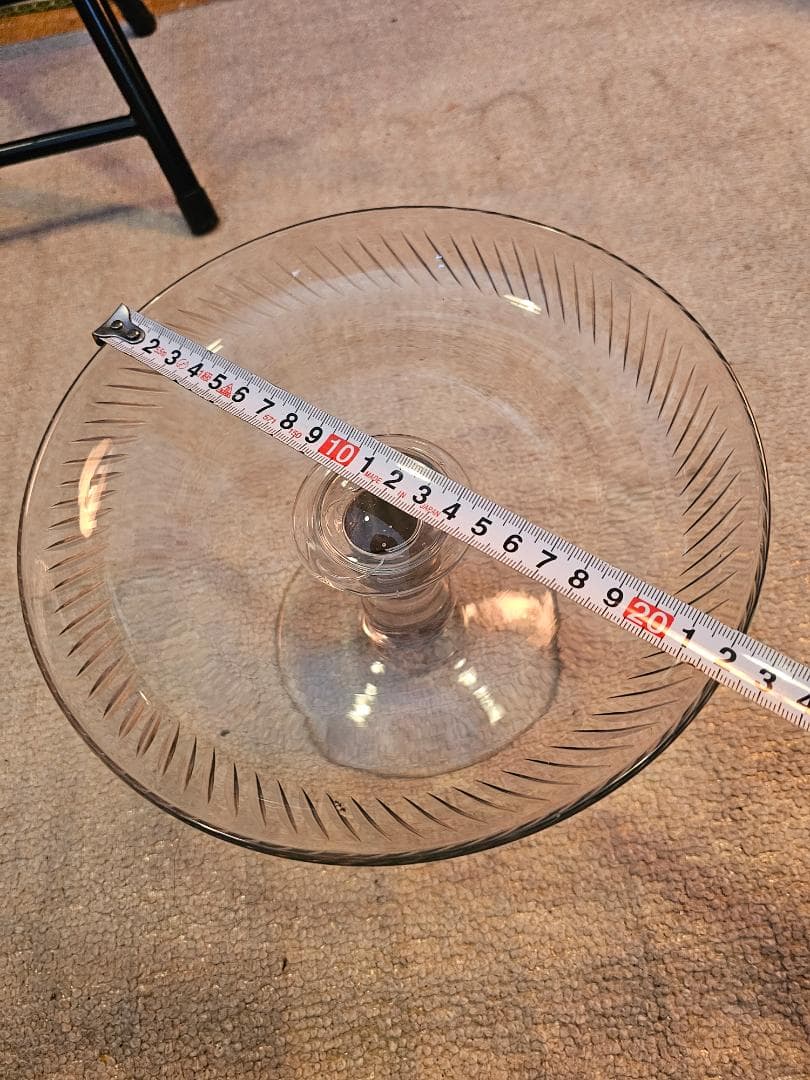 ウランガラス 大正辺りのコンポート皿