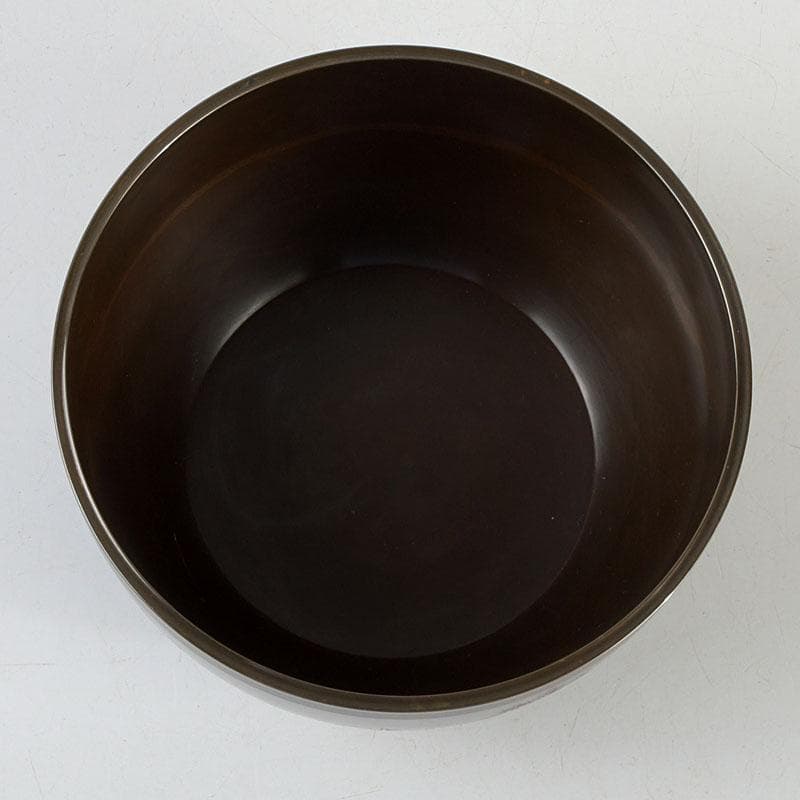 茶道具 高井陵雲造 唐銅 桐紋彫 建水 共箱 C 9434