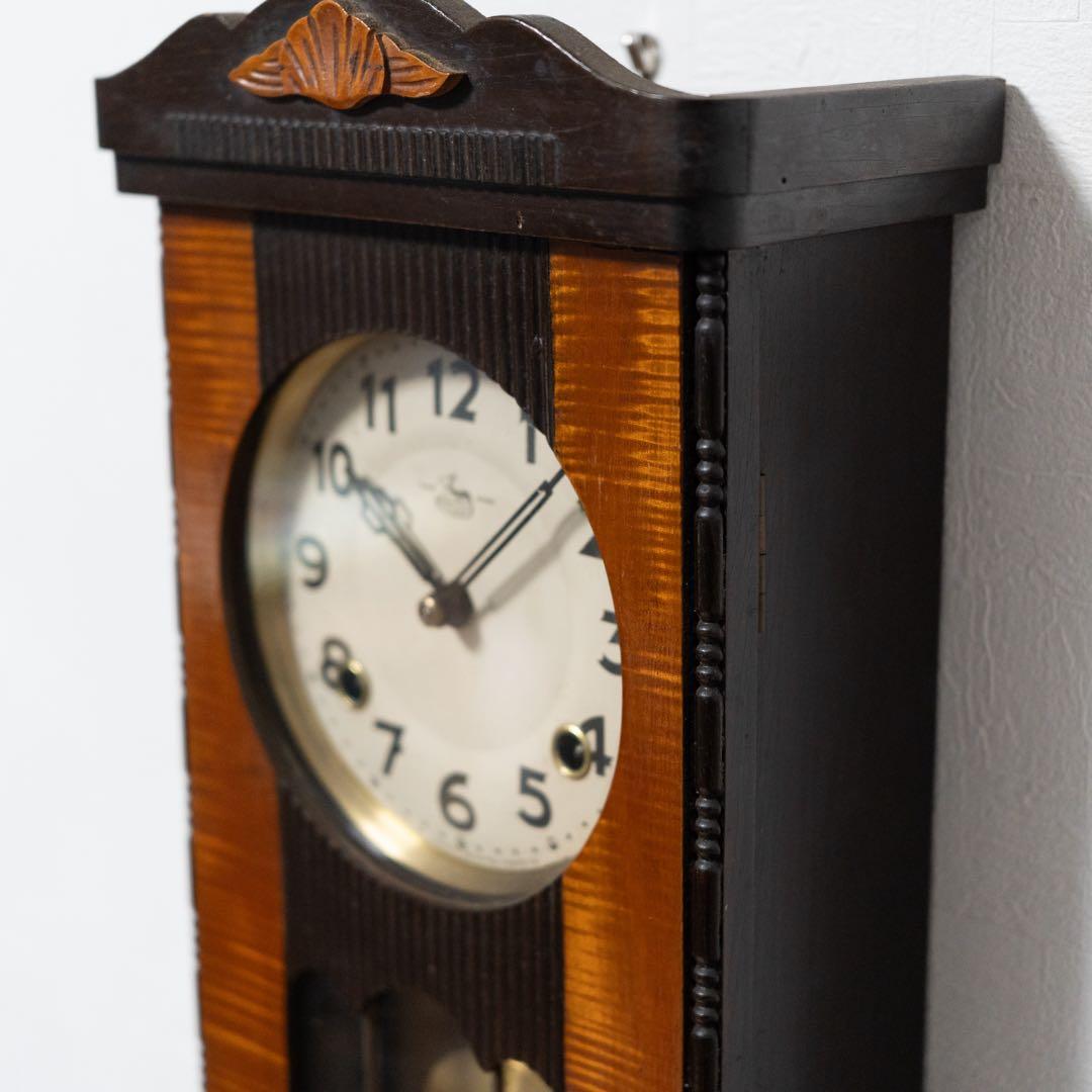 タカノ　柱時計　ボンボン時計　昭和　レトロ　オーバーホール済　動作品