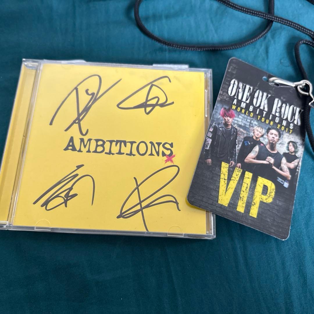 ONE OK ROCK 「AMBITIONS 」海外版アルバム 直筆サイン入り