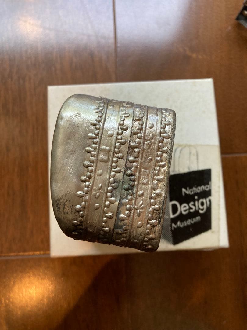 National Design museum 陶器 ボックス 小物入 青白 四角