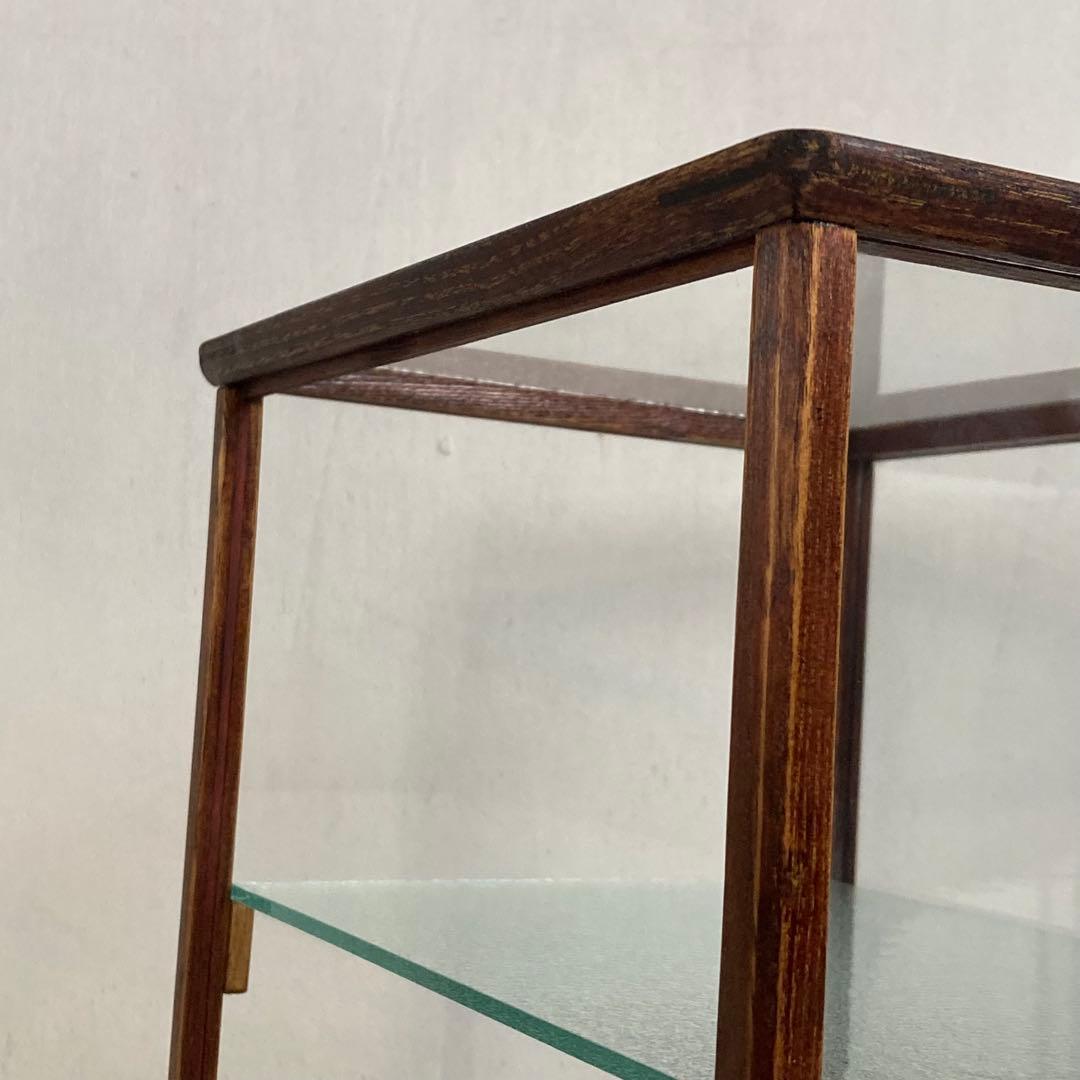 古い木製 小振り ガラスケース 2段 卓上ショーケース 扉なし - メルカリ