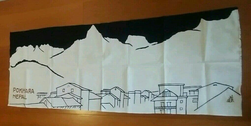 藤江幾太郎油絵(大浦天主堂、グラバー園)と画集、手拭い