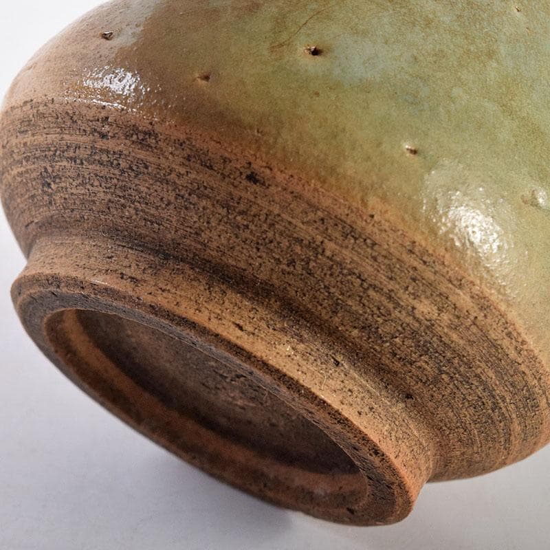 中国　龍泉窯　青磁　一輪挿し　時代箱付　M　R8638