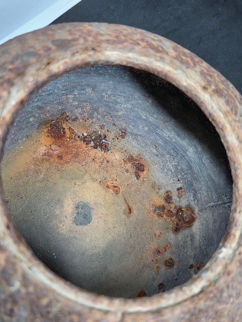 龍文堂造 鉄瓶 鉄製 丸型鉄瓶 南部鉄器 急須 工芸品 金属工芸 囲炉裏