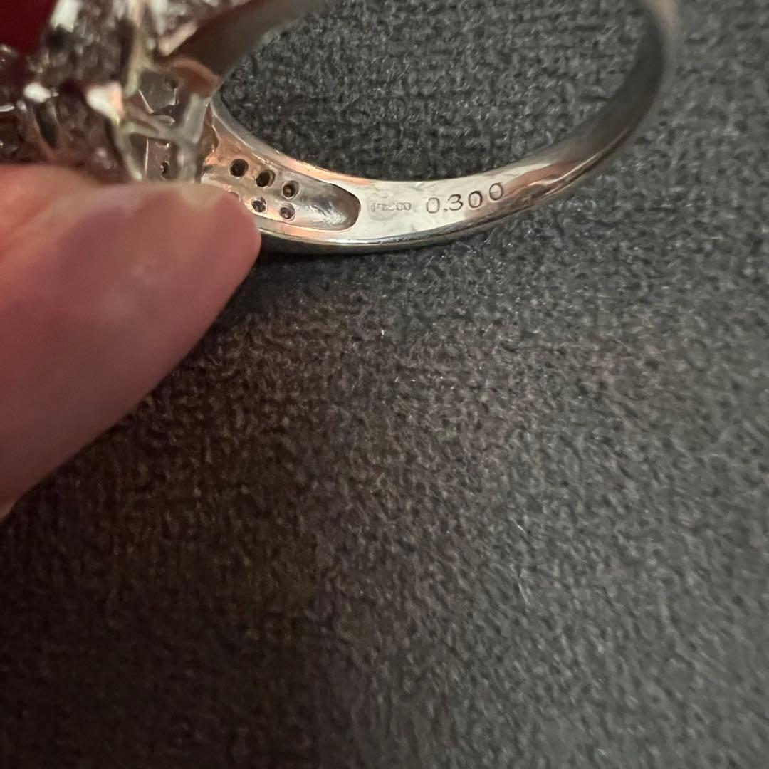 ⭕️最終価格⭕️フラワーデザインpt900ダイヤモンドリング　１6号