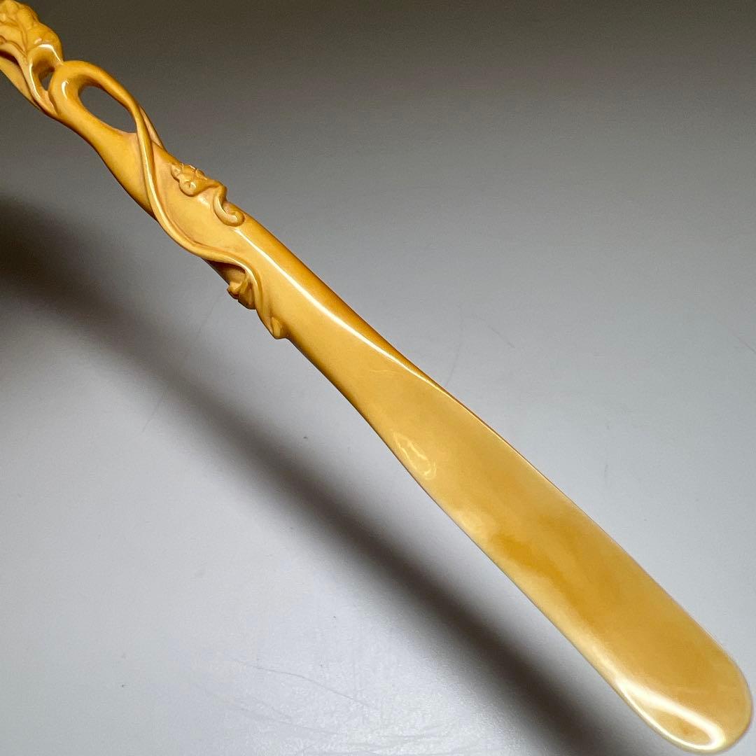 茶道具 吉田宗仙作 茶杓 銘庵の友 紫野 小林太玄書付 共筒共箱 V 9415