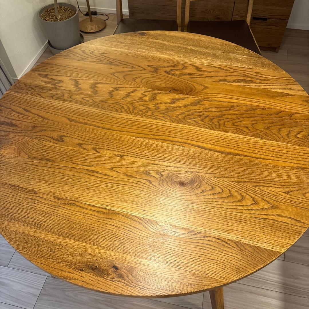 きのこ unico ADDAY ラウンドダイニングテーブル