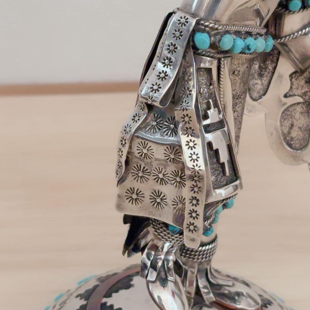 ナバホ族 スターリングシルバー カチナ イーグルダンサー シルバー