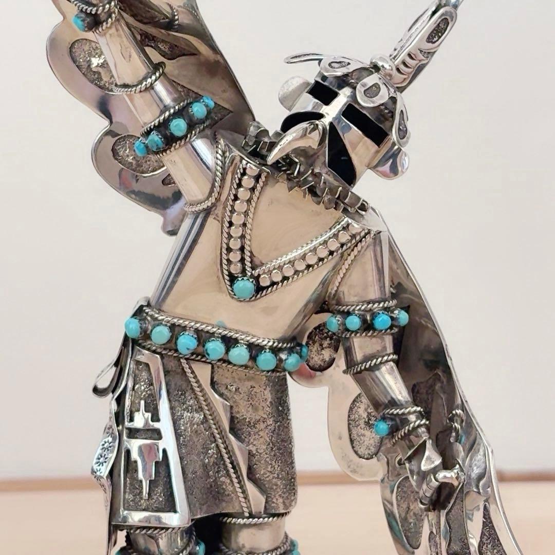 ナバホ族 スターリングシルバー カチナ イーグルダンサー シルバー