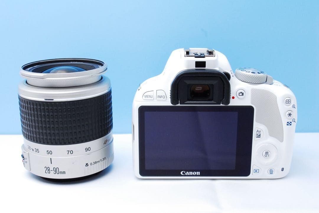 ショット数極僅☆Canon X7白ボディ！USMズーム＋説明書・CD・保護
