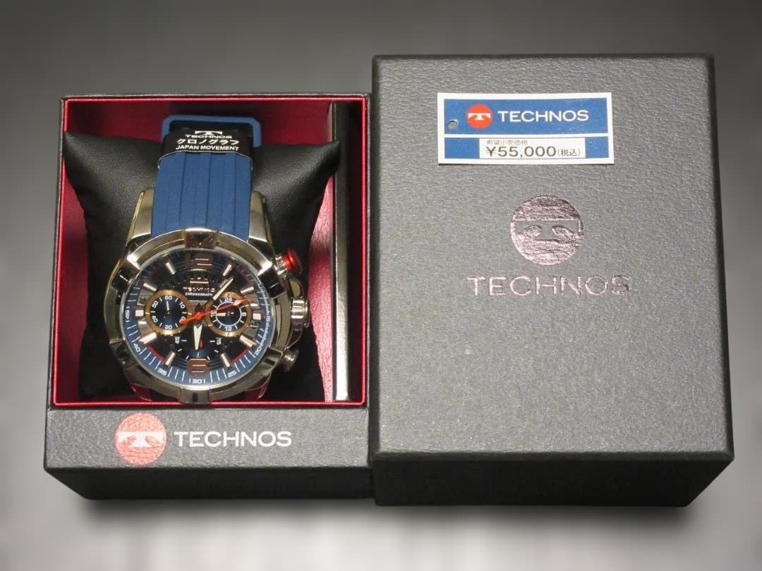 新品 未使用 TECHNOS テクノス クロノ T8B81 腕時計 男性用