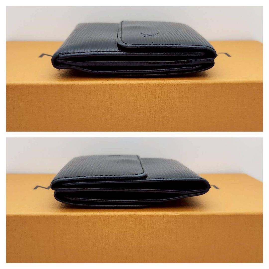 極美品 ルイヴィトン エピ 二つ折り 財布 ウォレット ブラック レザー