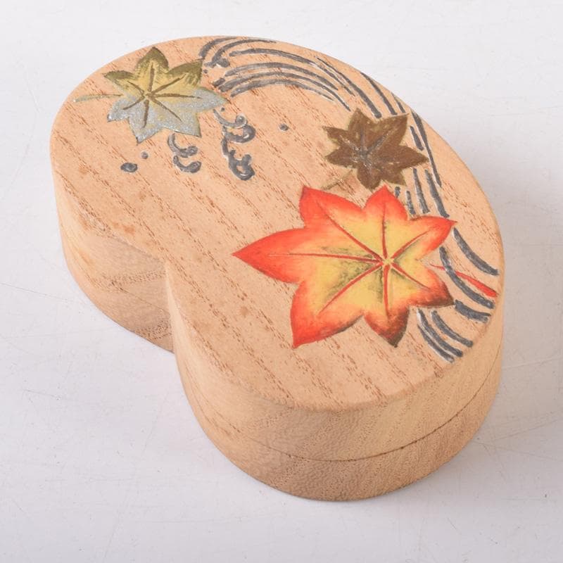 茶道具　祥桑軒　光寿作　紅葉蒔絵　香合　共箱　V　7490