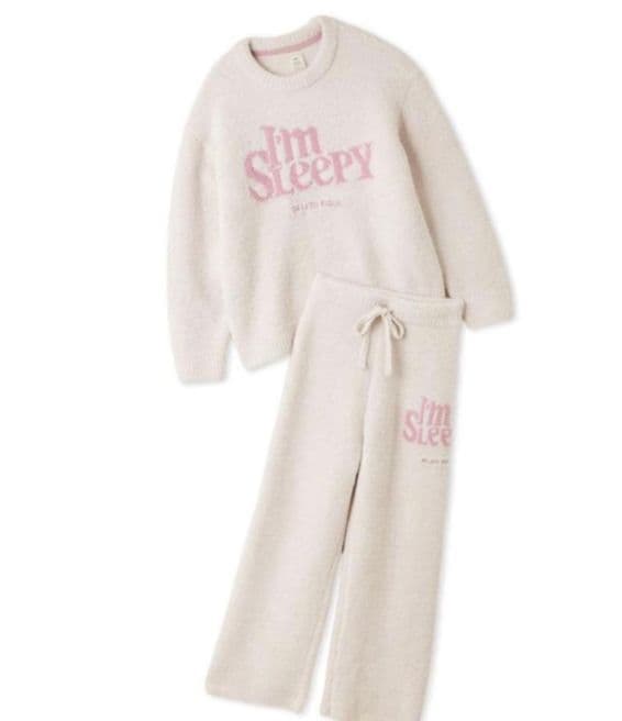 ジェラートピケ パウダースリーピーロゴジャガードプルオーバー＆ロングパンツ