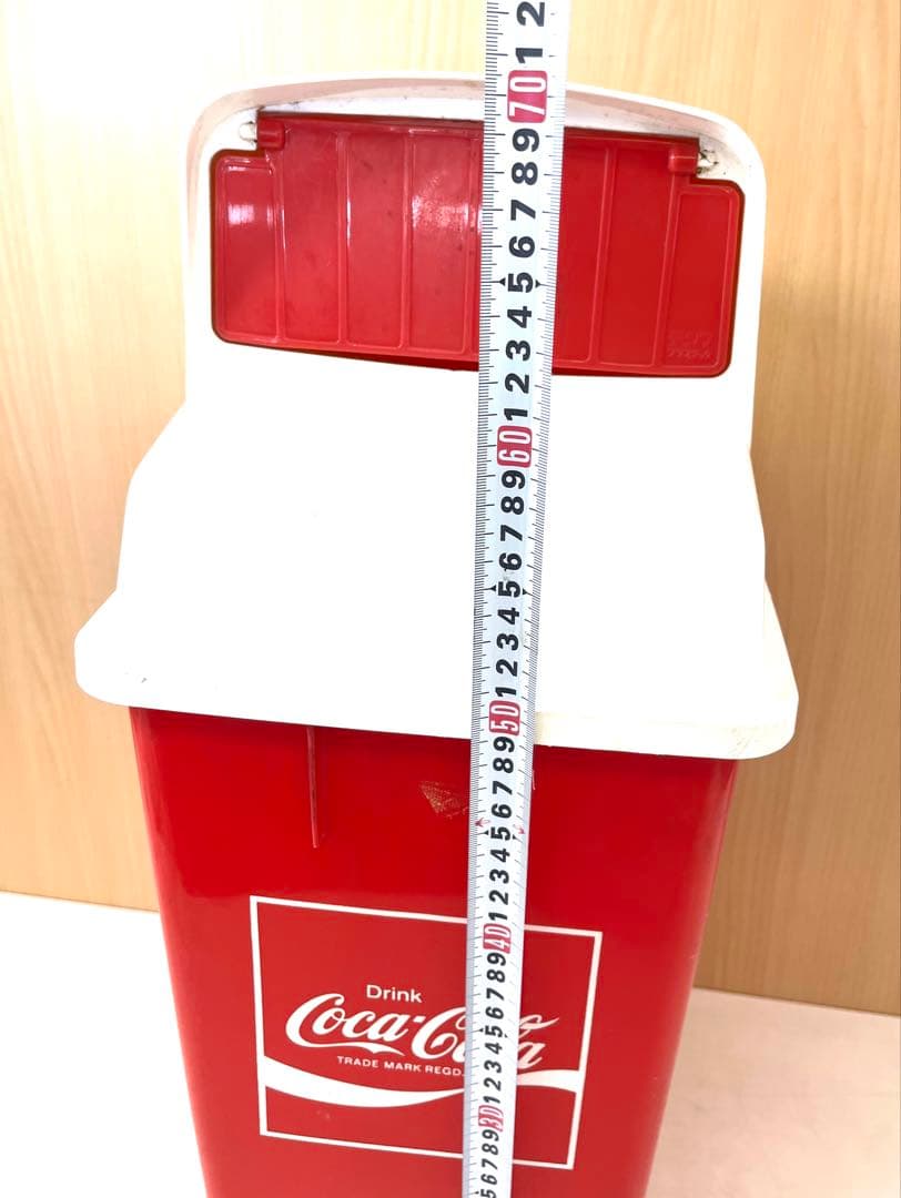 K495 非売品レトロ コカコーラ 蓋付きゴミ箱 ダストボックス マグネット付き
