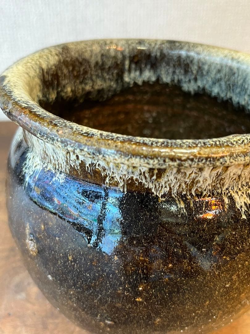 仙台 堤焼き 小壺 ③ 古民具 古雑貨 アンティーク 仙台 堤焼き 小