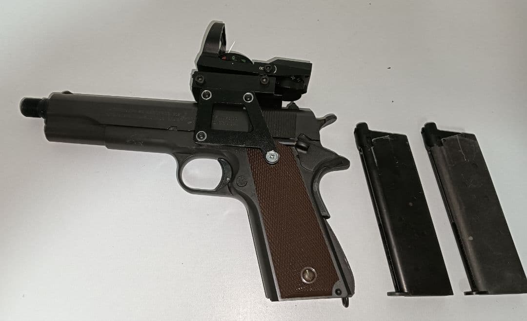 東京マルイ ガバメント ガスブロ PDIロングバレル ドットサイト 予備