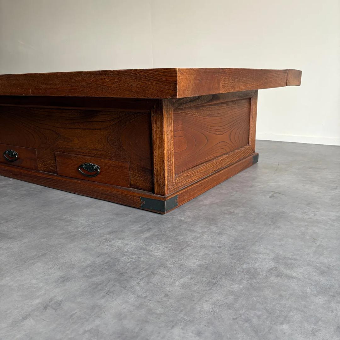 桜材 関西火鉢 座卓 囲炉裏テーブル