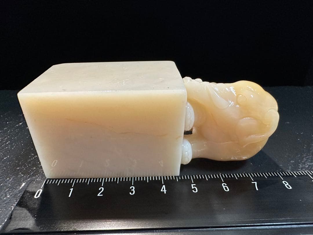 ラオス石 田黄 象 印材 印石 高級 美品 書道 篆刻 落款 雅号