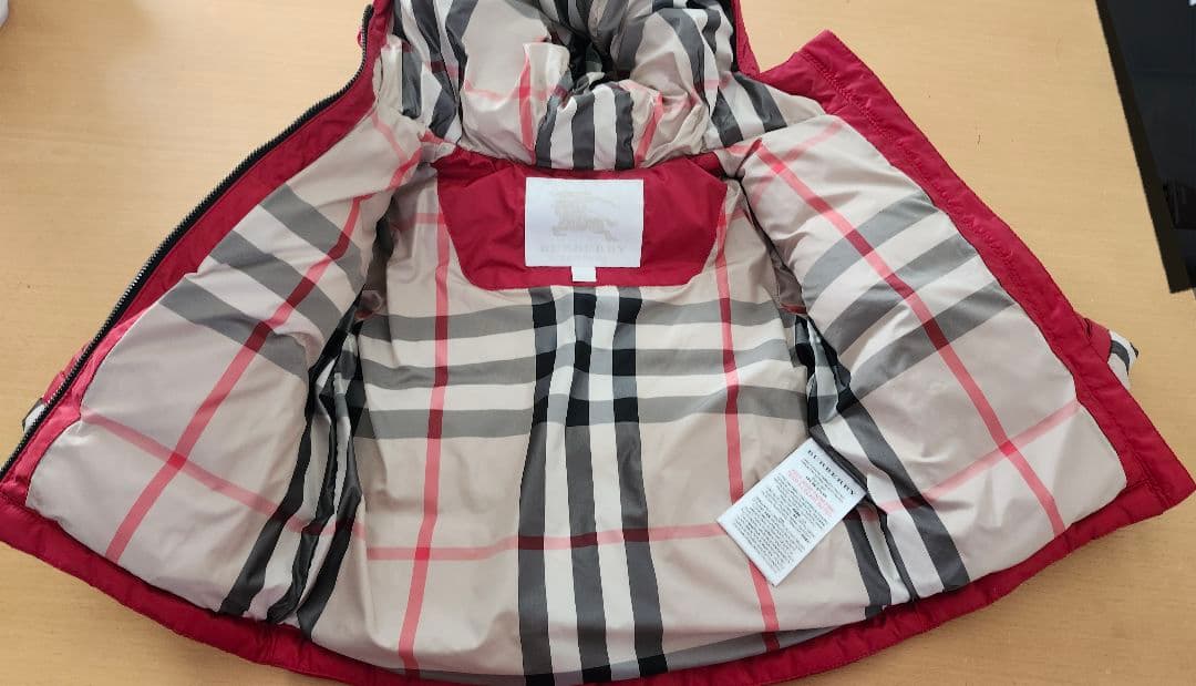 BURBERRY ダウン baby 2Y 92cm 赤