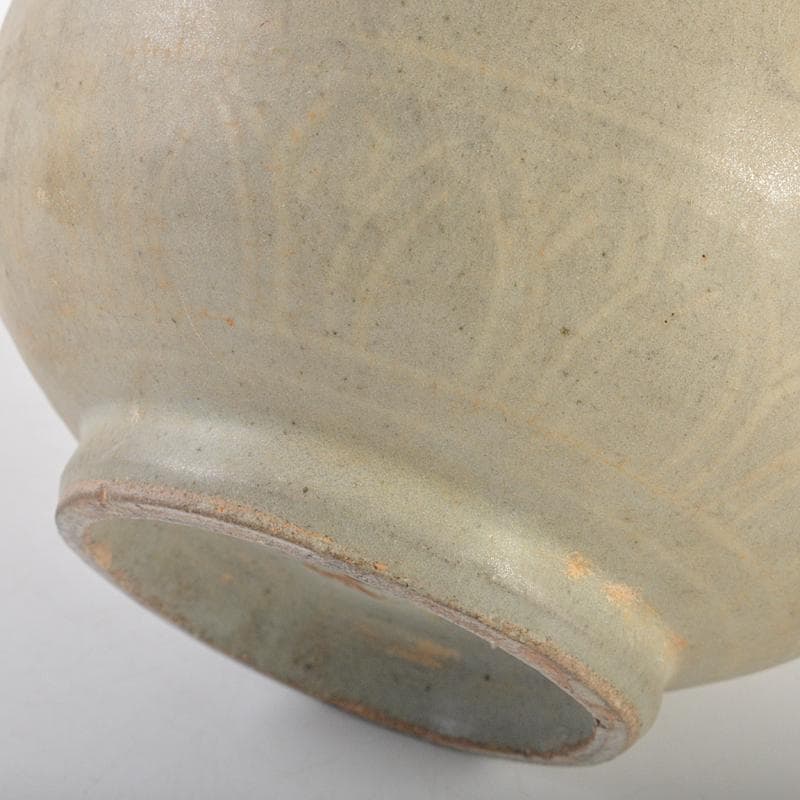 朝鮮美術　李朝　高麗青磁　象嵌花文　徳利　時代箱付　V　R7220