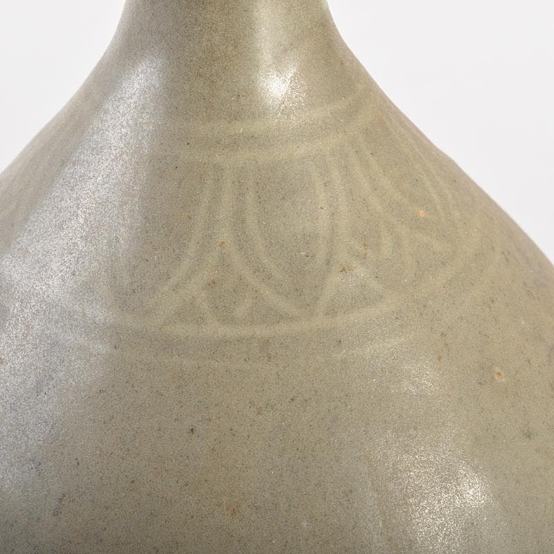 朝鮮美術　李朝　高麗青磁　象嵌花文　徳利　時代箱付　V　R7220