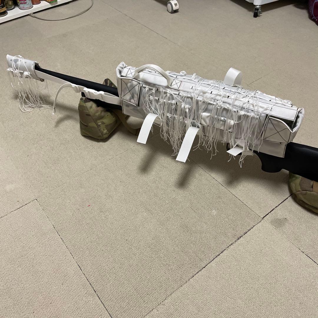 マズルカバー&スコープカバー　陸上自衛隊　　白色　白ジュート付き マズルカバー&スコープカバー ハンドメイド 陸上自衛隊 白色 NOVRITSCH