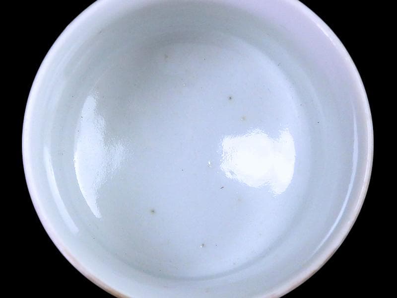 古伊万里　色絵　牡丹の図　猪口　のぞき　C099AS-fbub