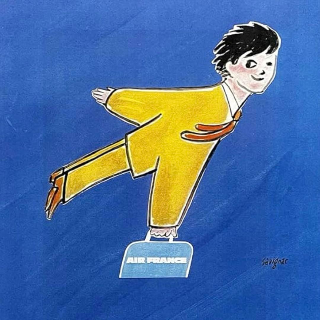AIRFRANCE×Savignac ブルボンキーホルダー フレンチキーホルダー