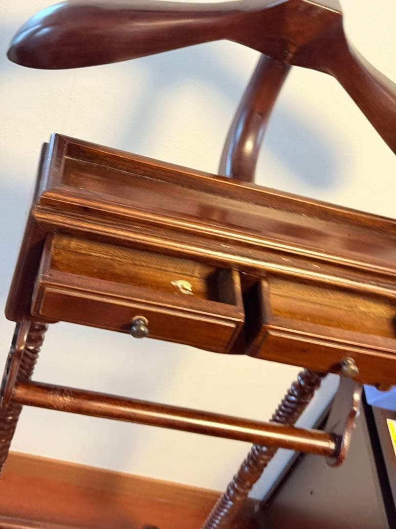 ⭐︎タイムセール⭐︎アンティーク調ハンガーラック マホガニー無垢