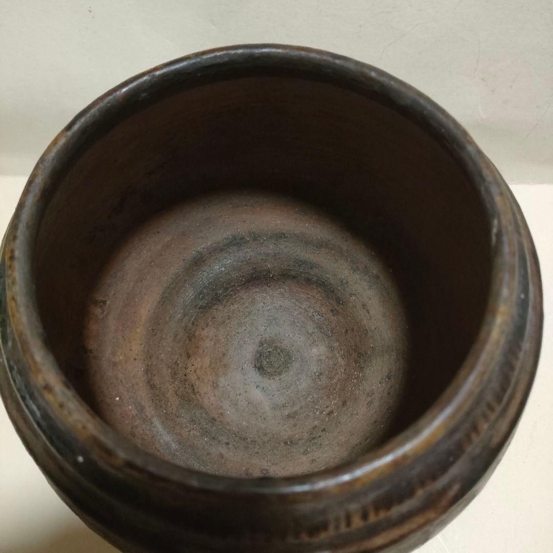 クメール鉄釉壺　11〜12c 骨董アンティーク　カンボジアNo.161