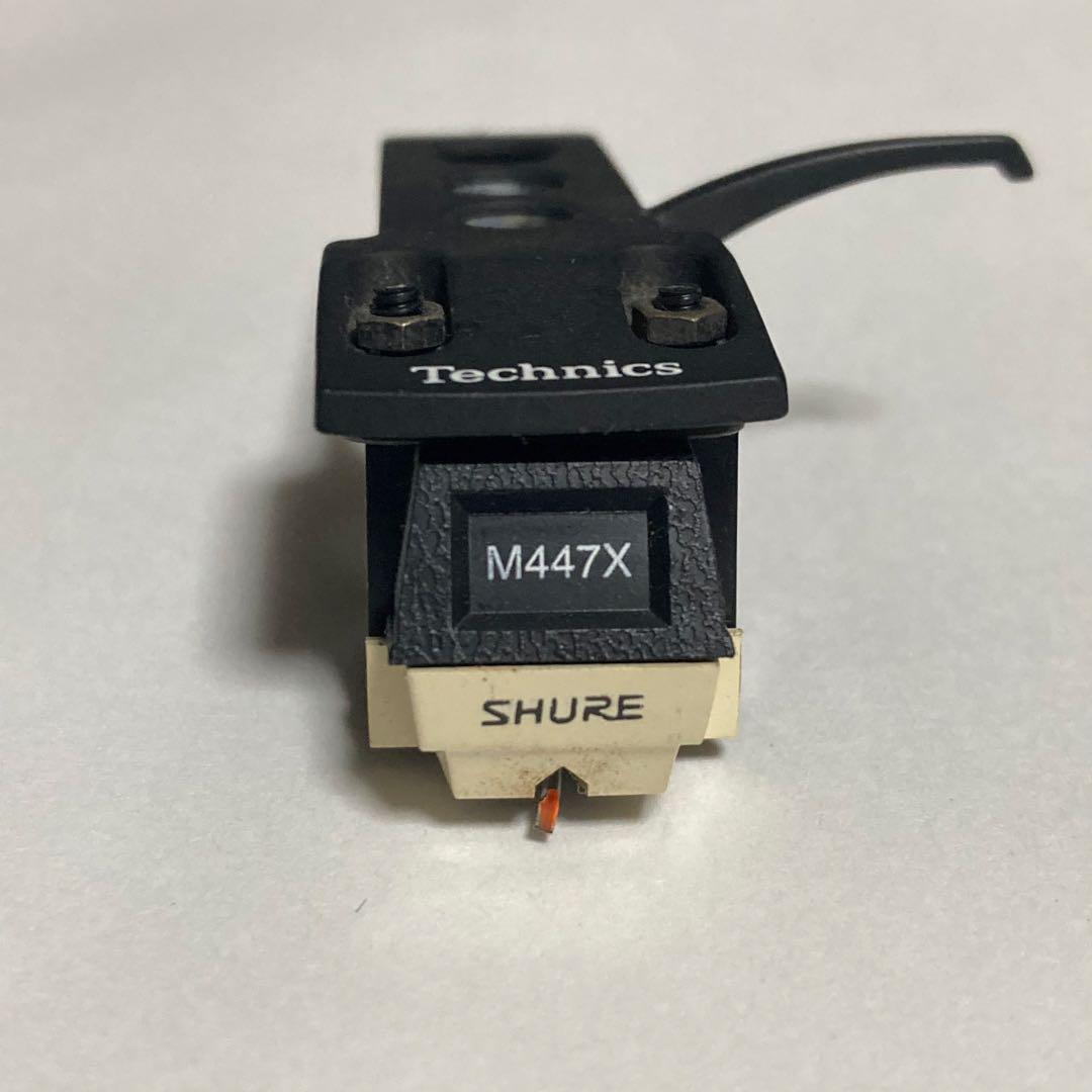音出し確認済　Technics ヘッドシェル　カートリッジM447X SHURE shure m447x technics カートリッジ シュアー テクニクス - メルカリ