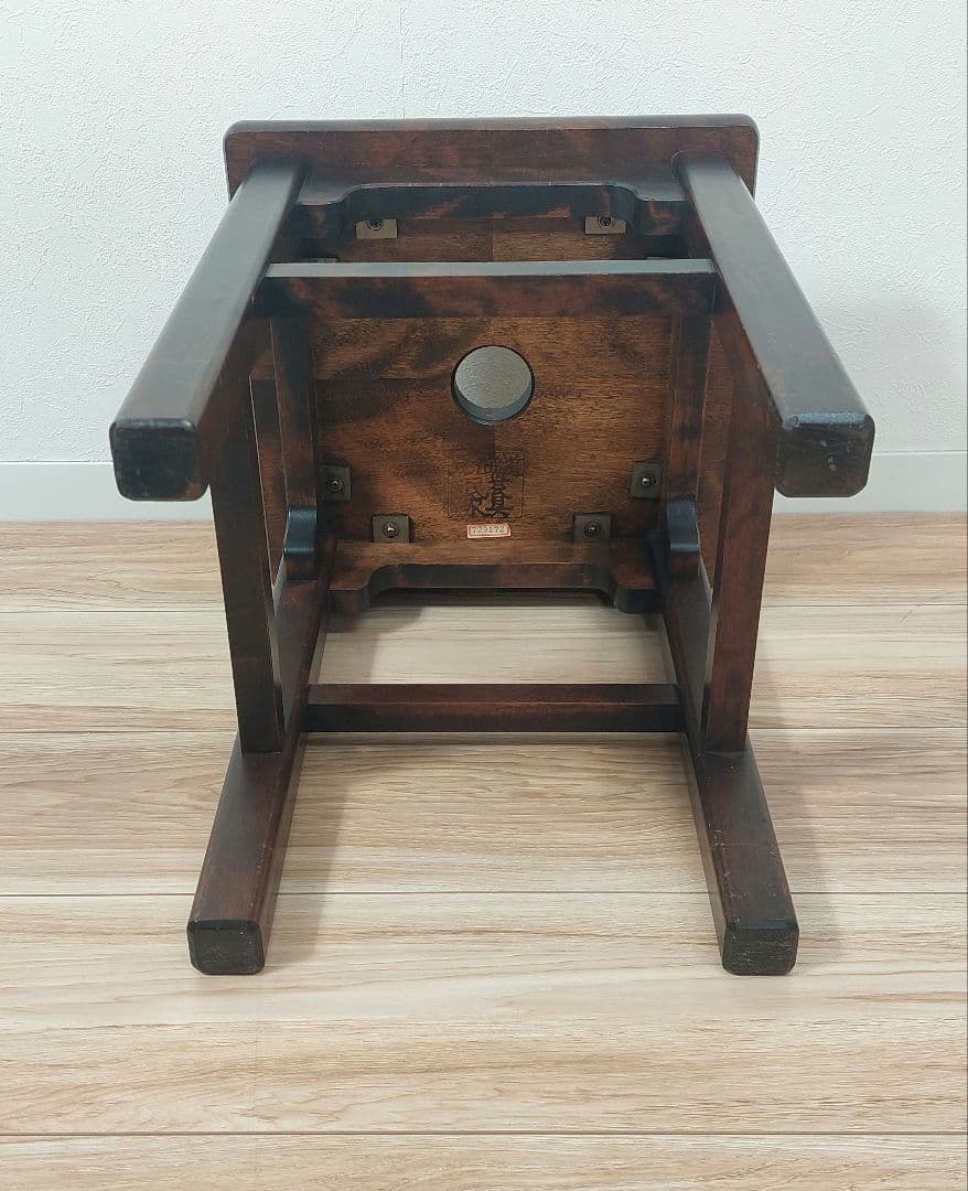 北海道民芸 スツール 樺材 椅子 腰掛け 飾り台 アンティーク