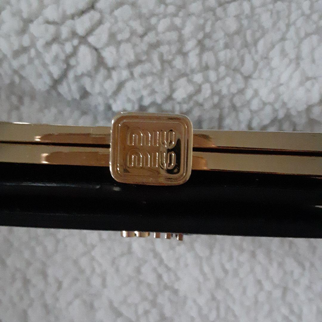 レア】ミュウミュウ パテント エナメル がま口 財布 5ME009