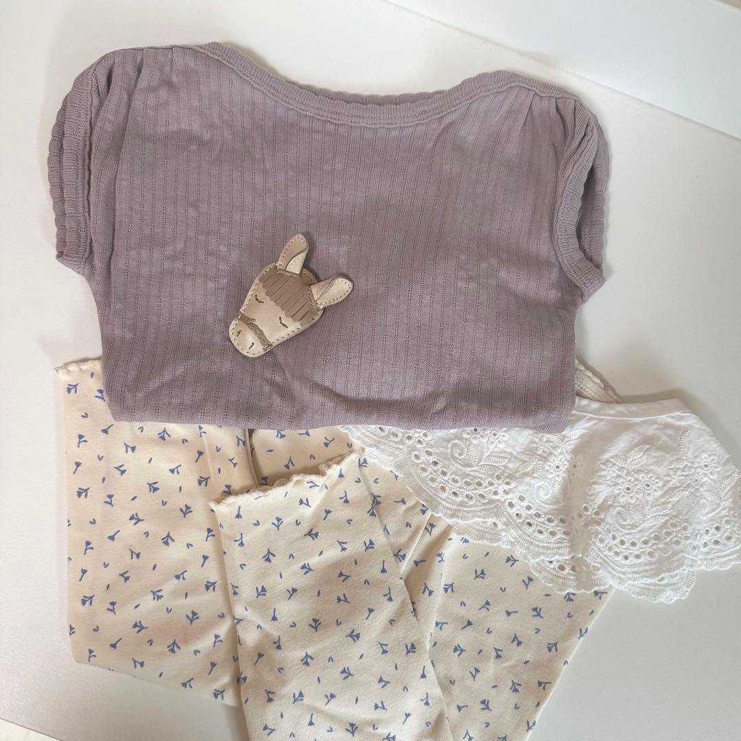 soor ploom Sundae Tee Cloud Pointelle 2y ベビー服(~95cm)