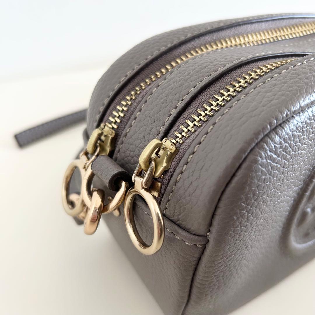 TORY BURCH トリーバーチ グレー ペリーボンベ　ミニバッグ