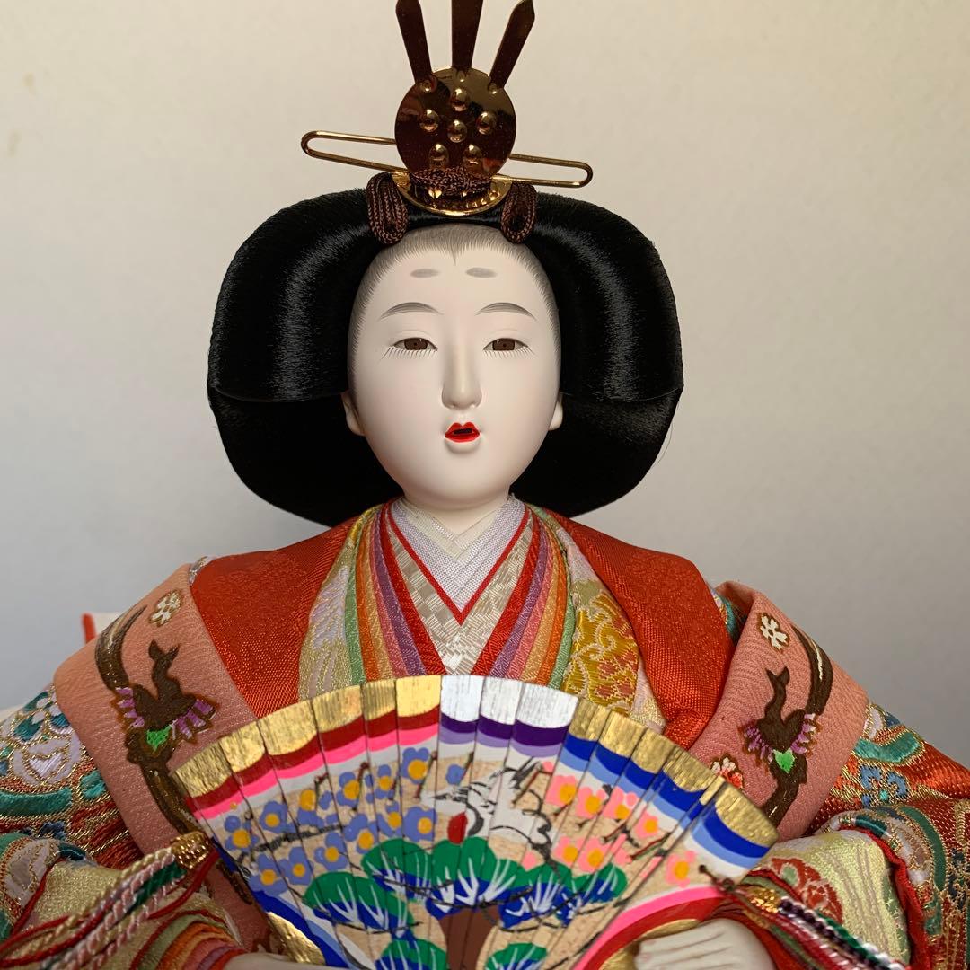 雛人形 親王台込み　伝統的な衣装 約30cm
