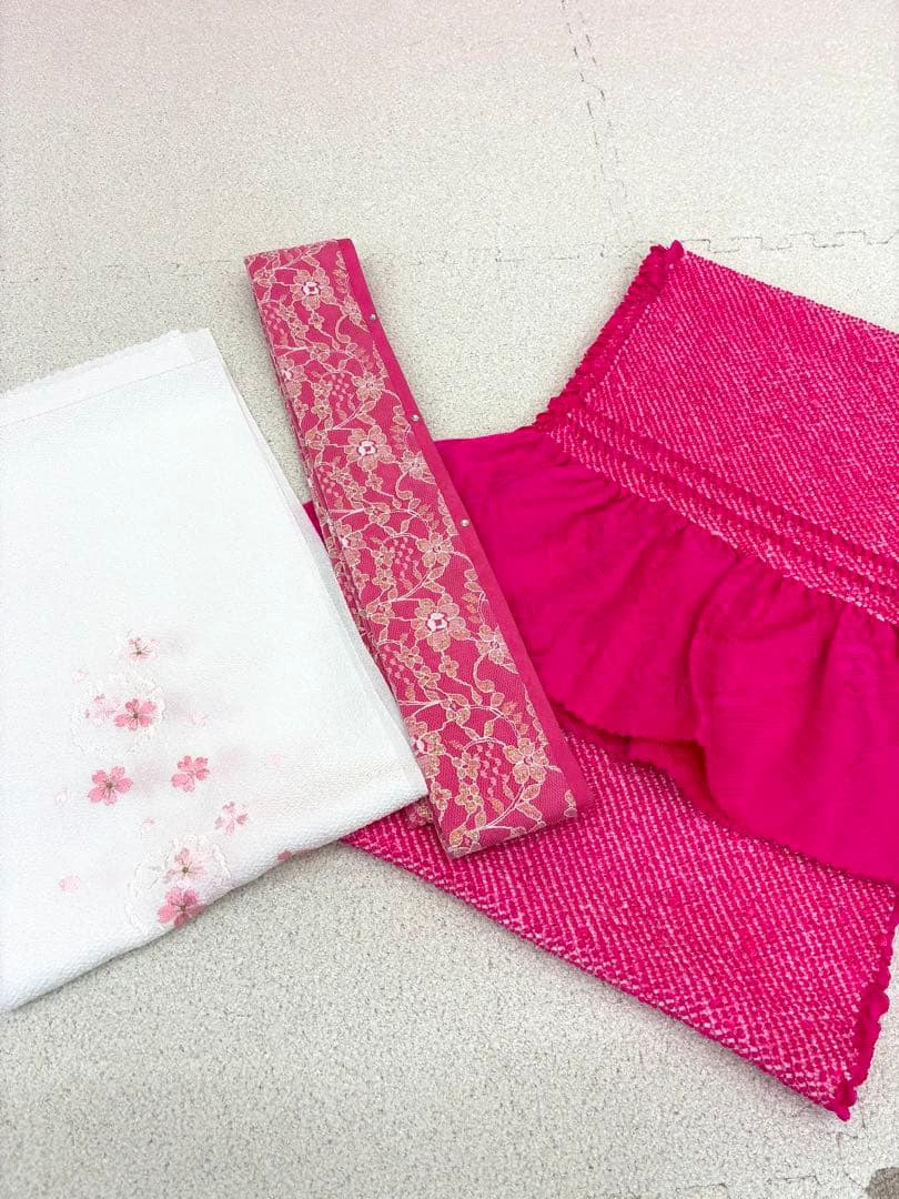 成人式 振袖フルセット 1140 薄黄色&ピンク 正絹 振袖 格安！