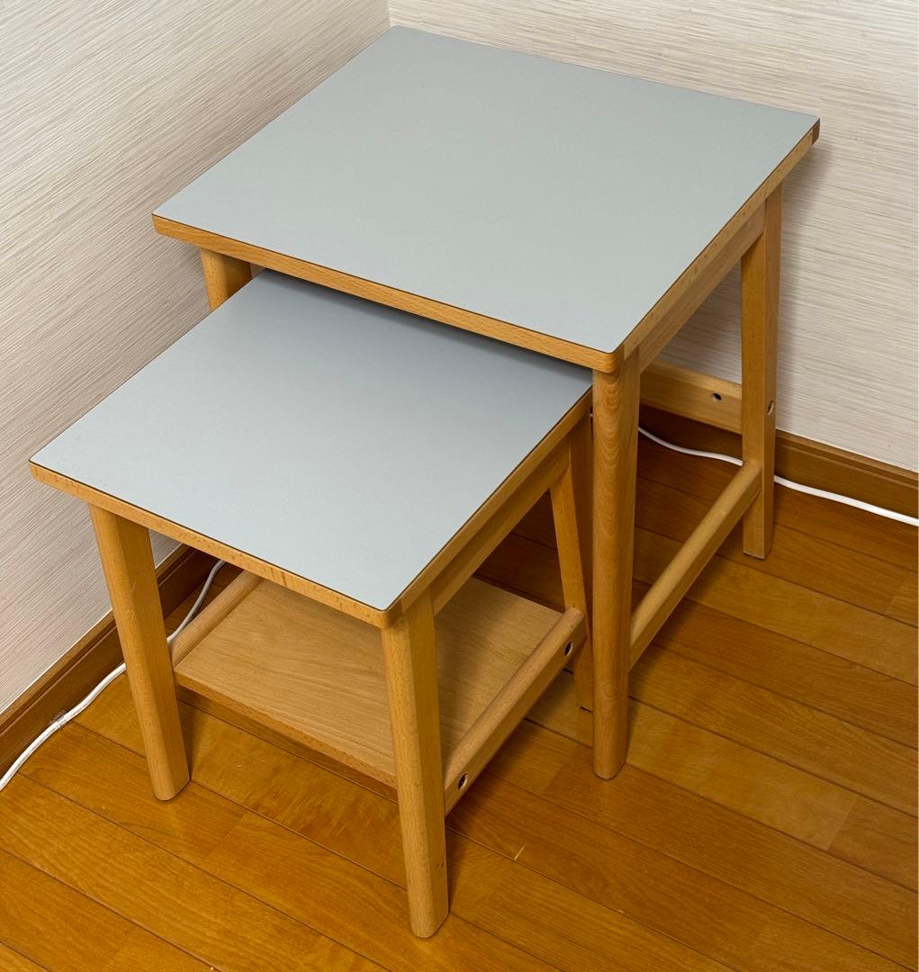 ニトリ ネストテーブル by BEAMS DESIGN 幅46cmサイドテーブル ナイト