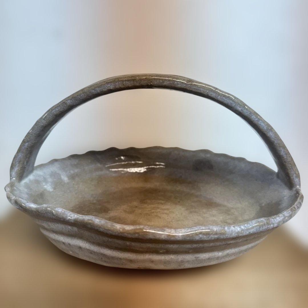 十代 坂高麗左衛門 韓峯 萩 手付菓子器 共箱