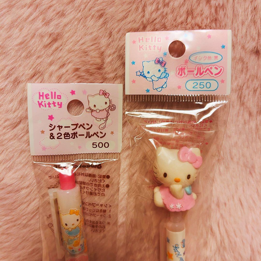 希少レア　ハローキティ　スウィートクローバー　メモ　ペン　缶　2003 サンリオ
